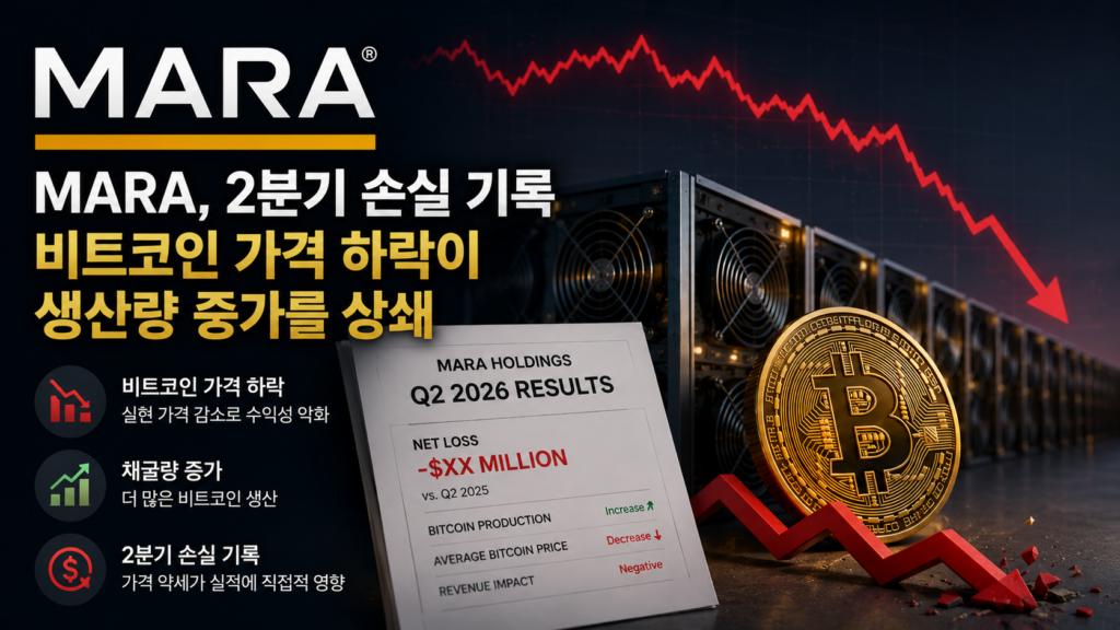 비트코인 채굴량이 늘어도 손실이 나는 이유: MARA로 보는 채굴기업 수익 구조 1 MARA 2분기 손실