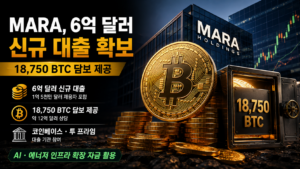 MARA 비트코인 담보 대출은 어떻게 작동할까? BTC 담보·LTV·마진콜 위험 분석 4 MARA 비트코인 담보 대출 18,750 BTC로 6억 달러 신규 자금 확보