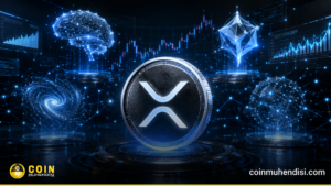 CLARITY Act는 XRP에 어떤 영향을 줄까? 미국 암호화폐 규제와 가격 변수 분석 3 XRP 1달러 하락 가능성과 암호화폐 시장 전망을 표현한 XRP 코인과 블록체인 네트워크 이미지